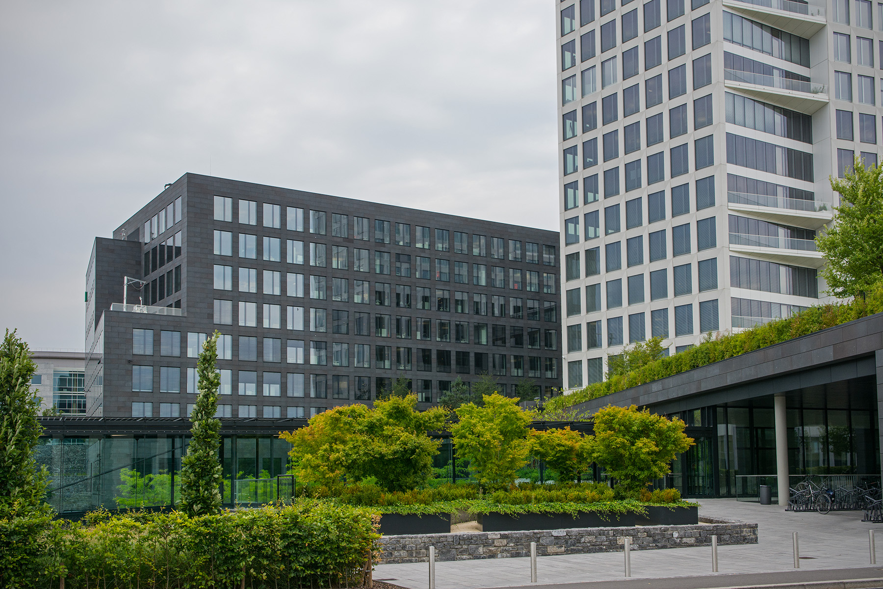 Kirchberg business district in Luxembourg