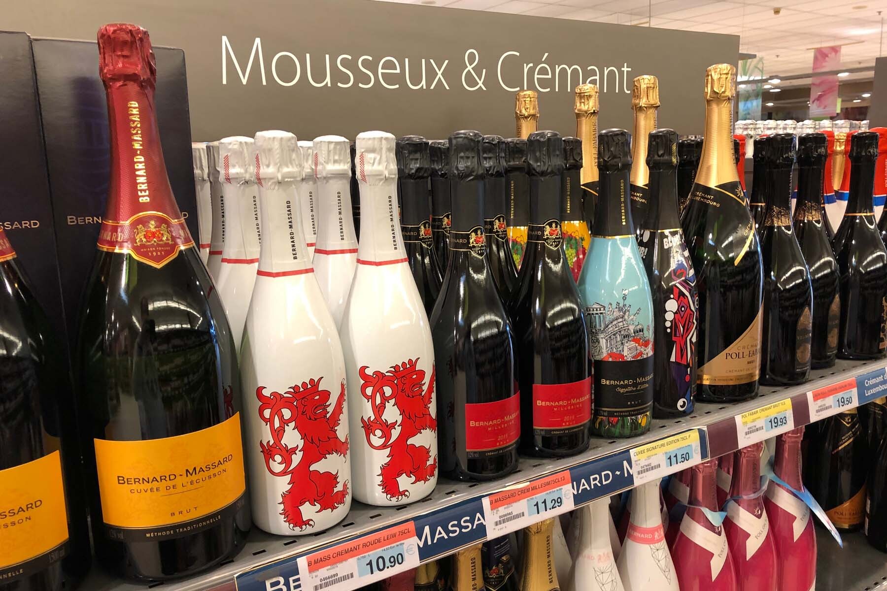 supermarket selling alcohol in Luxembourg