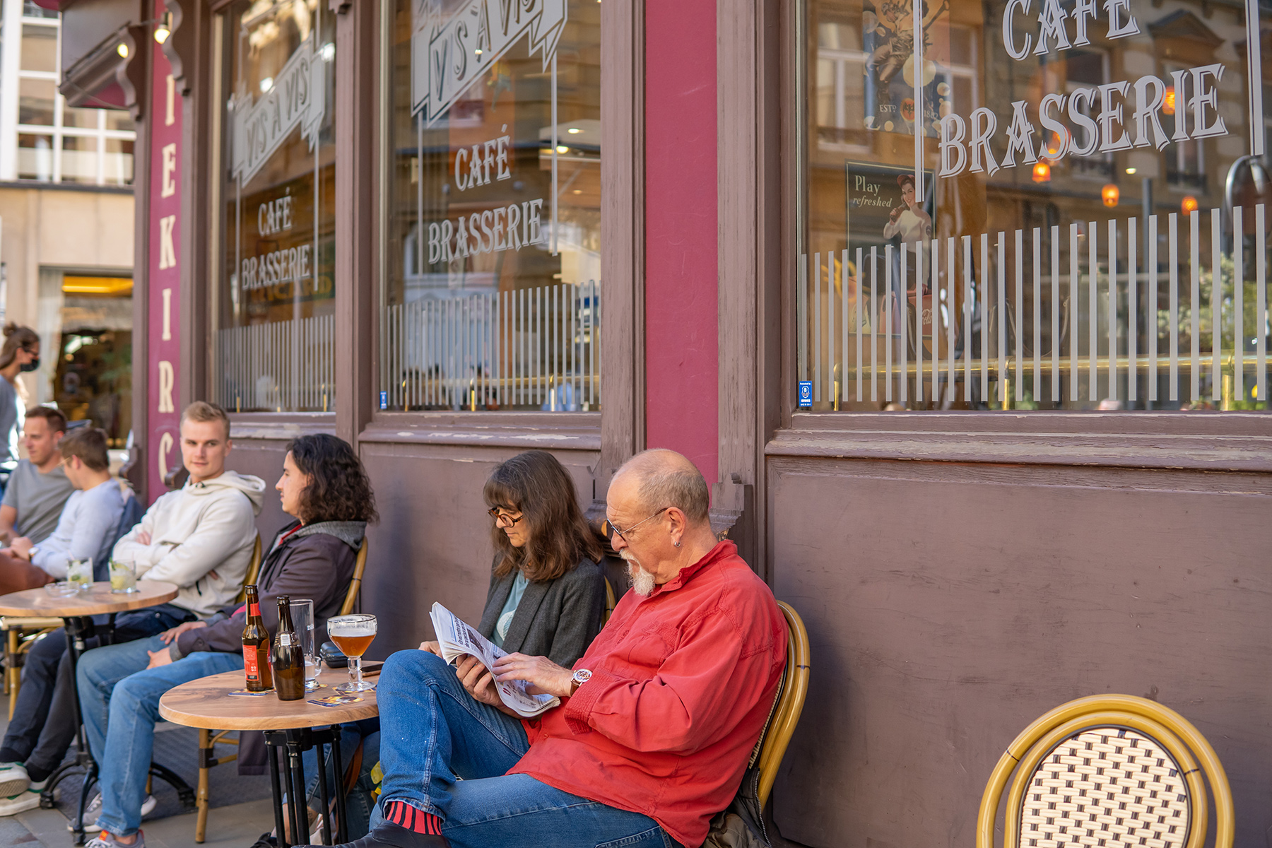 An outdoor café in Luxembourg